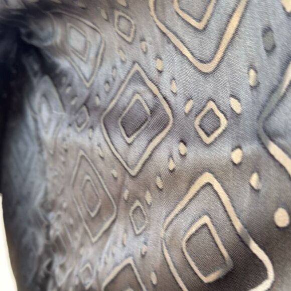 Vintage 80’s 90’s Geometric Sheer Black Oversized Button Down Shirt Size 1X - Picture 9 of 16